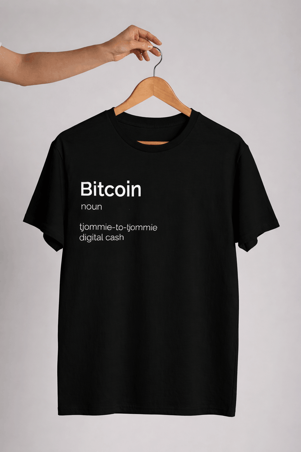 Bitcoin (noun) T-Shirt - Tjommie-to-Tjommie Digital Cash (Preorder)